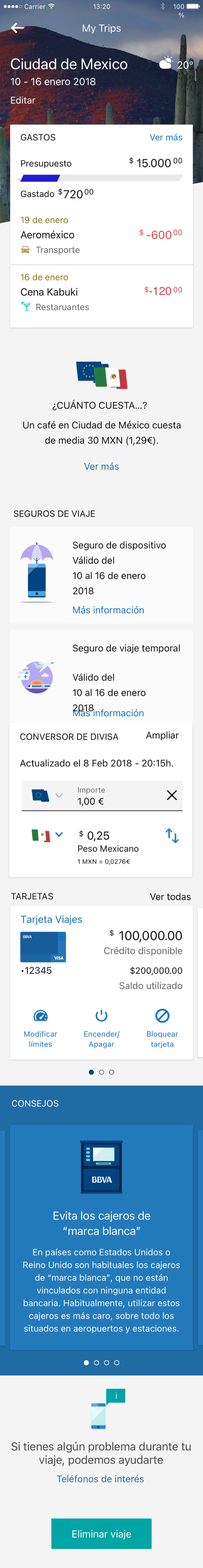 My Trips — detalle Ciudad de México